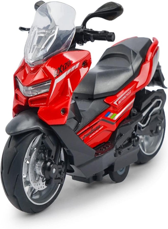 KENIRY Police Motorcycle Toy - Pull Back Motorcycle Toys, Tiny Gift with Music Lighting, Latte Motorcycles Toy for Kids Boys Age 3-8 Year Old [New] (PALSAR RX120-RED) - Image 1
